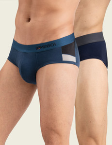 damensch pack of 2 deo-soft deodorizing v shape colorblock men brief