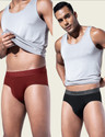Damensch Pack of 2 Deo-Soft Deodorizing V Shape Solid Men Brief