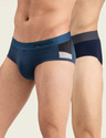 Damensch Pack of 2 Deo-Soft Deodorizing V Shape Colorblock Men Brief