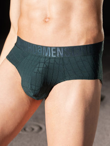 damensch men microfiber spandex unreal cosmos teal brief
