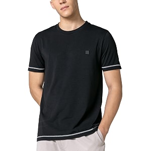 damensch mens element casual solid contrast stitch t-shirt