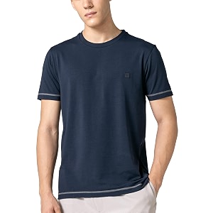damensch mens element casual solid contrast stitch t-shirt