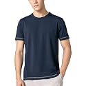 DAMENSCH Men’s Element Casual Solid Contrast Stitch T-Shirt