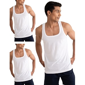 damensch neo-cotton anti-bacterial square neck shape retaining vest 100 cotton banyan for men buttery soft inner baniyan