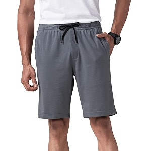 damensch regular fit solid combed cotton blend knit shorts dual side pockets quick dry antimicrobial finish loungewear and casualwear knit shorts for men