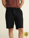 Damensch Solid Men Black Casual Shorts