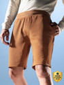 Damensch Solid Men Brown Casual Shorts