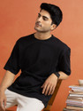 Damensch Solid Men Round Neck Black T-Shirt