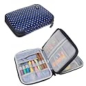 Damero Crochet Hook Case Organizer Empty, Large, Blue Dots