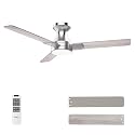 DAMINY 42 Inch Nickel Ceiling Fans with Lights and Remote