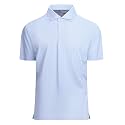 Damipow Golf Shirts for Men Dry Fit Short Sleeve Print Collared Polo Shirt