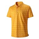 Damipow Golf Shirts for Men Dry Fit Short Sleeve Print Collared Polo Shirt