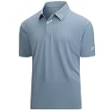 Damipow Golf Shirts for Men Dry Fit Short Sleeve Print Collared Polo Shirt