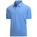 Damipow Golf Shirts for Men Dry Fit Short Sleeve Print Collared Polo Shirt