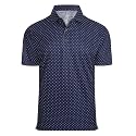 Damipow Golf Shirts for Men Dry Fit Short Sleeve Print Collared Polo Shirt