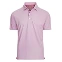 Damipow Golf Shirts for Men Dry Fit Short Sleeve Print Collared Polo Shirt