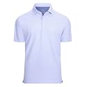 Damipow Golf Shirts for Men Dry Fit Short Sleeve Print Collared Polo Shirt