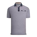 Damipow Golf Shirts for Men Dry Fit Short Sleeve Print Collared Polo Shirt