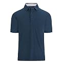 Damipow Golf Shirts for Men Dry Fit Short Sleeve Print Collared Polo Shirt