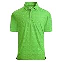 Damipow Golf Shirts for Men Dry Fit Short Sleeve Print Collared Polo Shirt