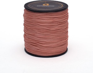 damodaram 1mm nylon macrame cord dori for art craft  diy projects peach thread