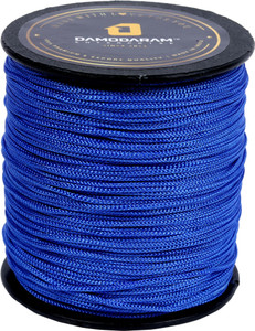 damodaram 1mm nylon macrame thread cord dori for art craft  diy projects royal blue thread 100 m pack of1