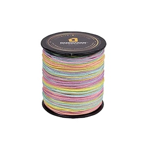 1mm nylon macrame thread cord dori for art craft amp diy projects 100 mtr light multicolor rainbow