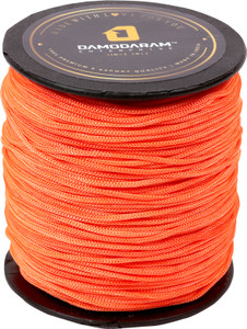 damodaram 1mm nylon macrame thread cord for art craft  diy projects neon orange thread