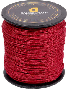 damodaram 1mm nylon macrame thread cord for art craft  diy projects 100 mtr maroon thread