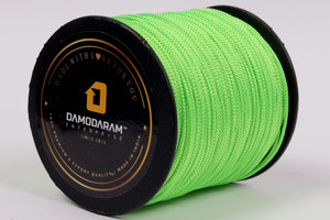 damodaram 1mm nylon macrame thread cord for art craft  diy projects 100 mtr neon green thread