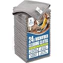 DAN RIVER 24-Pack Gray Microfiber Towels – Ultra Absorbent, Lint-Free &amp; Streak-Free Cleaning Cloths for House, Car &amp; Kitchen - Must-Have Cleaning Essentials - 12" x 12"
