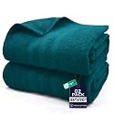 DAN River 2 Pack Bath Sheets Extra Large 35x70, Large Bath Towels for Adults, XL Oversized Heavy Duty Towel Set, 600 GSM 100% Ring Spun Cotton, Soft Quick Dry, Teal