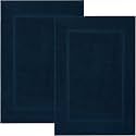 DAN RIVER Pack of 2 Cotton Bath Mats, 21 x 34 Inches, Not a Bathroom Rug