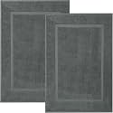 DAN RIVER Pack of 2 Cotton Bath Mats, 21 x 34 Inches, Not a Bathroom Rug