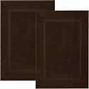 DAN RIVER 2 Piece Brown Cotton Bath Mats, 21 x 34 Inches Not a Bathroom Rug