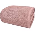 DAN RIVER 600 GSM Pack of 1 Oversized Bath Sheet, 40 x 80 Inches Dusty Rose