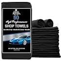 DAN RIVER Shop Towels 12x14 inc 50 Pack Black Terry Cloth Rags