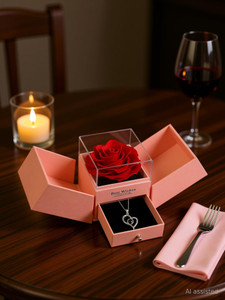danavbox jewellery artificial flower greeting card showpiece gift set