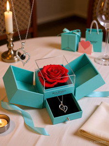 danavbox jewellery artificial flower greeting card showpiece gift set
