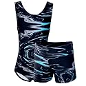 Dancina Marble Line Gymnastics Leotards for Girls &amp; Women with Shorts