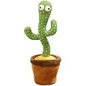Dancing Cactus Talking Plush Toy with Singing & Recording Function - Repeat What You Say - Pack of 1, Rechargeable Cable Included