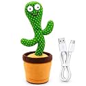 Dancing Cactus Toy for Kids, Talking & Singing Cactus Plush Toy, Musical Interactive Dancing Cactus Toy, Repeating Voice & Dancing Toy, Fun Birthday Gift for Boys & Girls