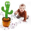 Dancing Cactus Toy Talking Singing Plush Toy Mimicking Repeats What You Say, Have Recording & 120 Funny Musical Songs Wiggly Dance with Lighting Funny Kids Gift