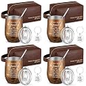 Dandat Set of 12 Thank You Gift for Men 12oz Tumbler Toiletry Bag Keychain