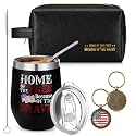 Dandat Set of 3 Veterans Day Gift Military Appreciation 12oz Tumbler Black
