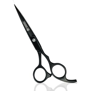 danial high carbon razor cut stainless steel hair cutting scissors - professional barber scissors for men and women - ideal for beard moustache and nose trimming 7 inch black
