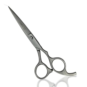 danial high carbon razor cut stainless steel hair cutting scissors - professional barber scissors for men and women - ideal for beard moustache and nose trimming 7 inch satin