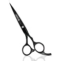 DANIAL High Carbon Razor Cut Stainless Steel Hair Cutting Scissors - Professional Barber Scissors for Men and Women - Ideal for Beard, Moustache, and Nose Trimming 7 INCH (BLACK)