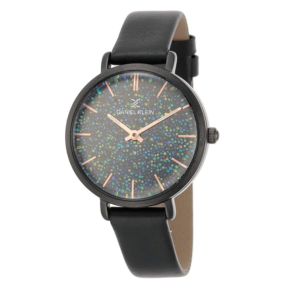 Daniel Klein Leather Analog Black Dial Women's Watch-DK.1.12512-5 ...