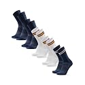 DANISH ENDURANCE Crew Cycling Socks, Fast-Dry &amp; Cushioned, 3 &amp; 5-Pack